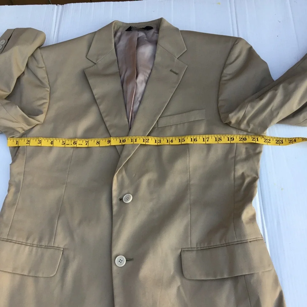 Jos. A. Bank Gordon Mens 41 RG Tan Cotton Blend 2-Button‎ Blazer Sport Coat